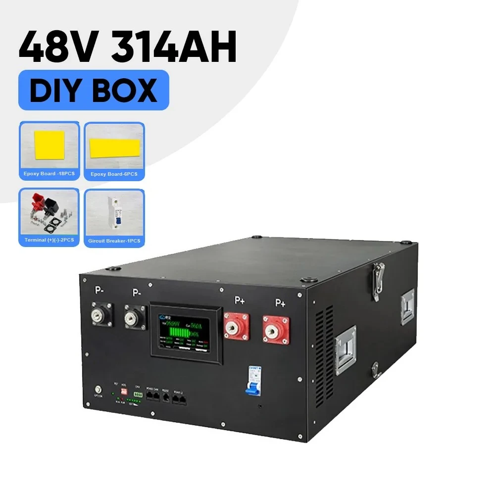 Deligreen DIY BOX Lifepo4 16S Energy Storage System 48V 51.2V 280Ah 300Ah 302Ah 304Ah 314ah 320Ah LiFePO4 Battery Case DIY Kit