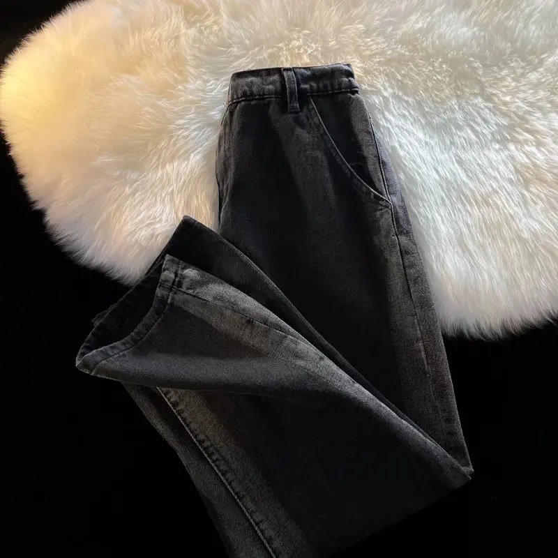 

Мужские джинсы свободного кроя прямого кроя, весна-осень, повседневные брюки в стиле High Street, модные городские молодежные длинные брюки