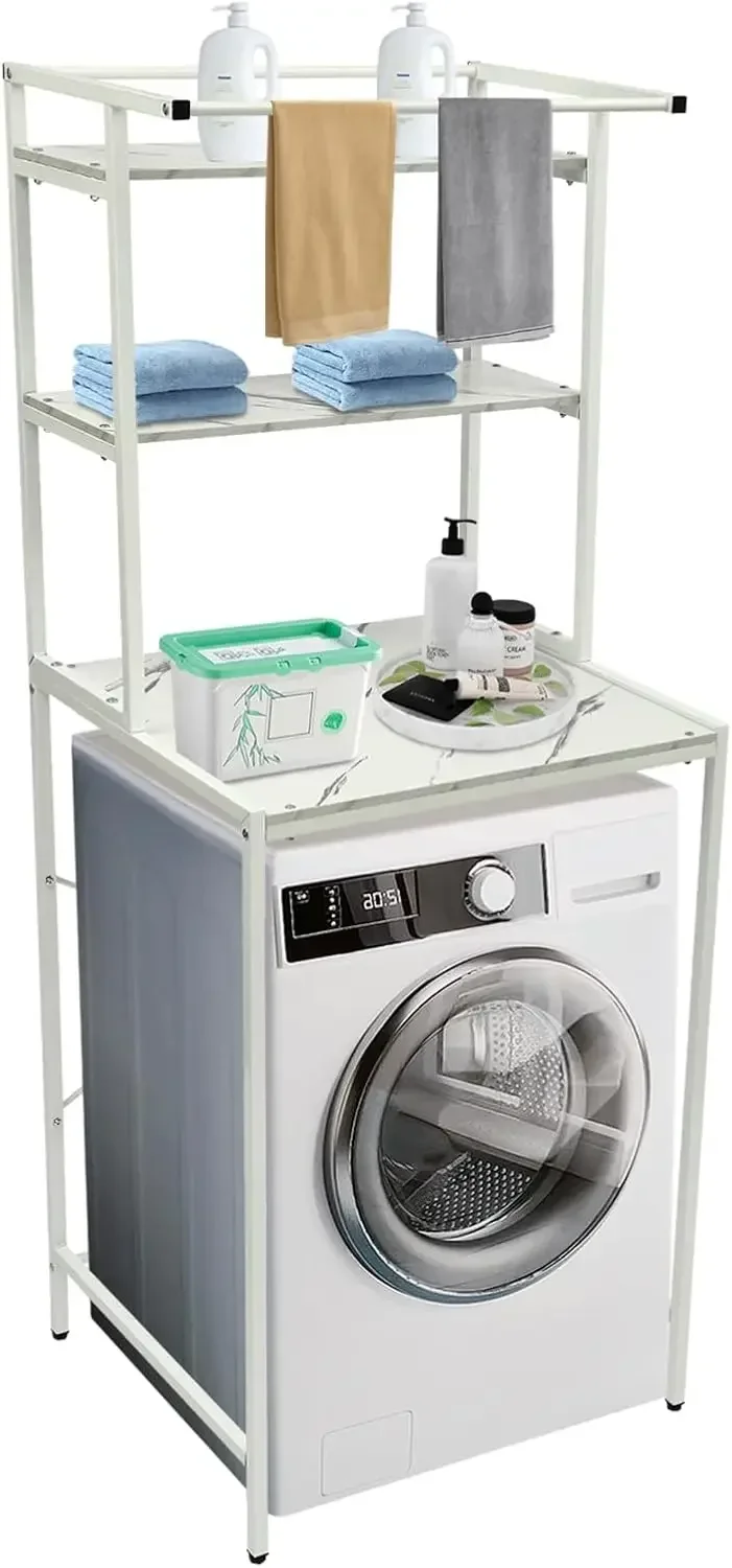 

Стеллаж для хранения стиральной и сушильной машины, 3-х ярусная полка для хранения в прачечной и органайзер, сушилка для балкона в спальне