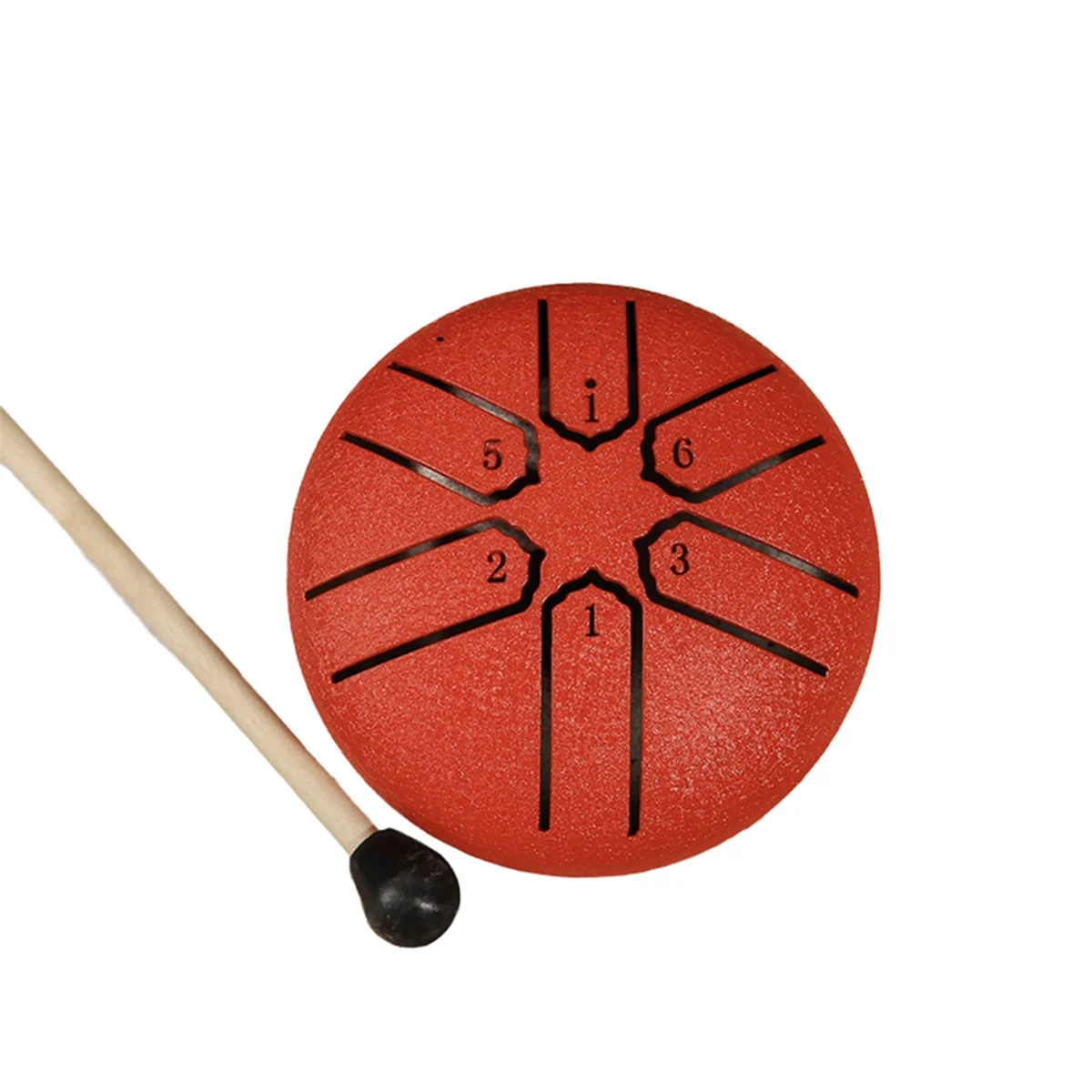 

ABST 3 Inch 6-Tone Steel Tongue Drum Mini Hand Pan Drums with Drumsticks Percussion Musical Instruments Drum Accessories D