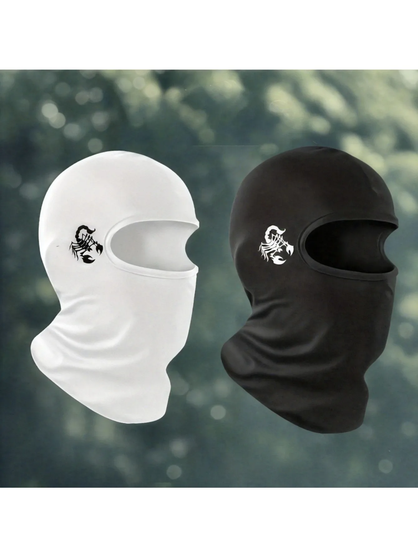 

Мужской дышащий головной убор, модная черно-белая маска для велоспорта с принтом, ветрозащитный головной платок с полным покрытием.