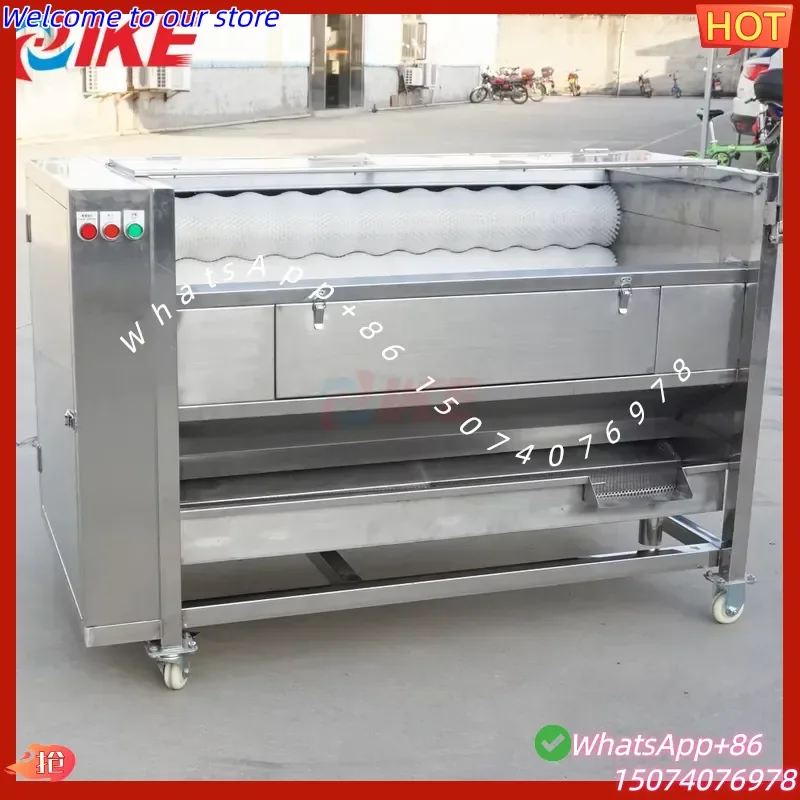 2026 Commercial Automatic Electric Vegetable Peeler Machine for Sweet Potato Lotus Root Garlic Cassava