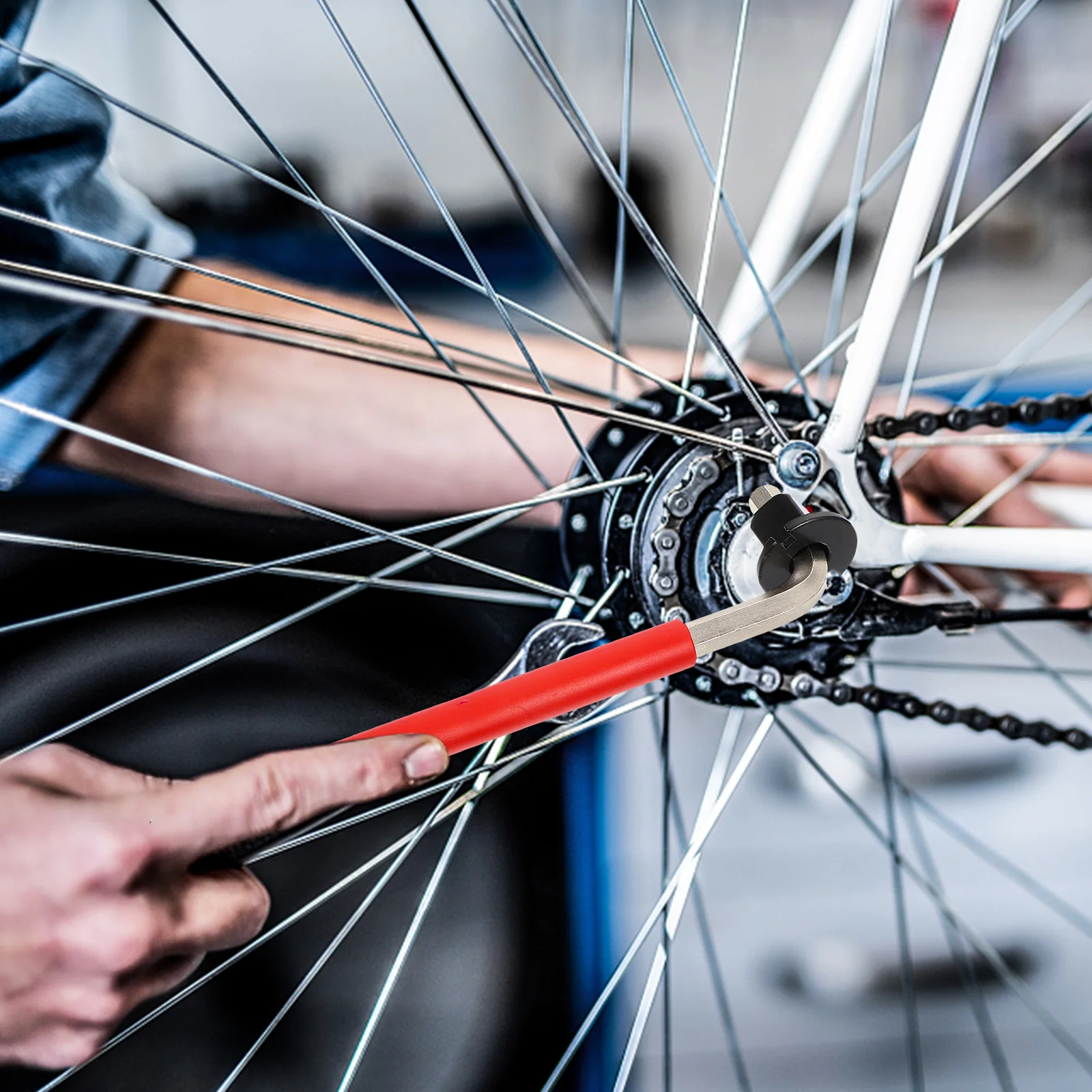 1Set Bike Repair Tool Carbon Steel Spanner Lightweight Durable Easy Use Mountain Bike Repairing Wrench Hand Spanner