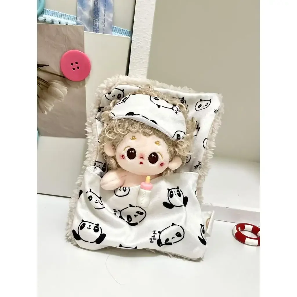 Para 15-17cm labubu boneca pano/20cm10cm algodão boneca roupa saco de dormir conjunto de pijama bonito brinquedo boneca mudar roupas de bebê