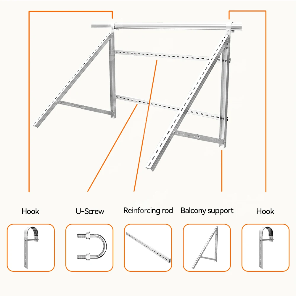 Langlebige Dreieckige Aluminium-Verstellbare Solarmodul-Montagehalterung Schnelle Installation, Wetterfestes Design Perfekt für Alle Arten – Detail 7
