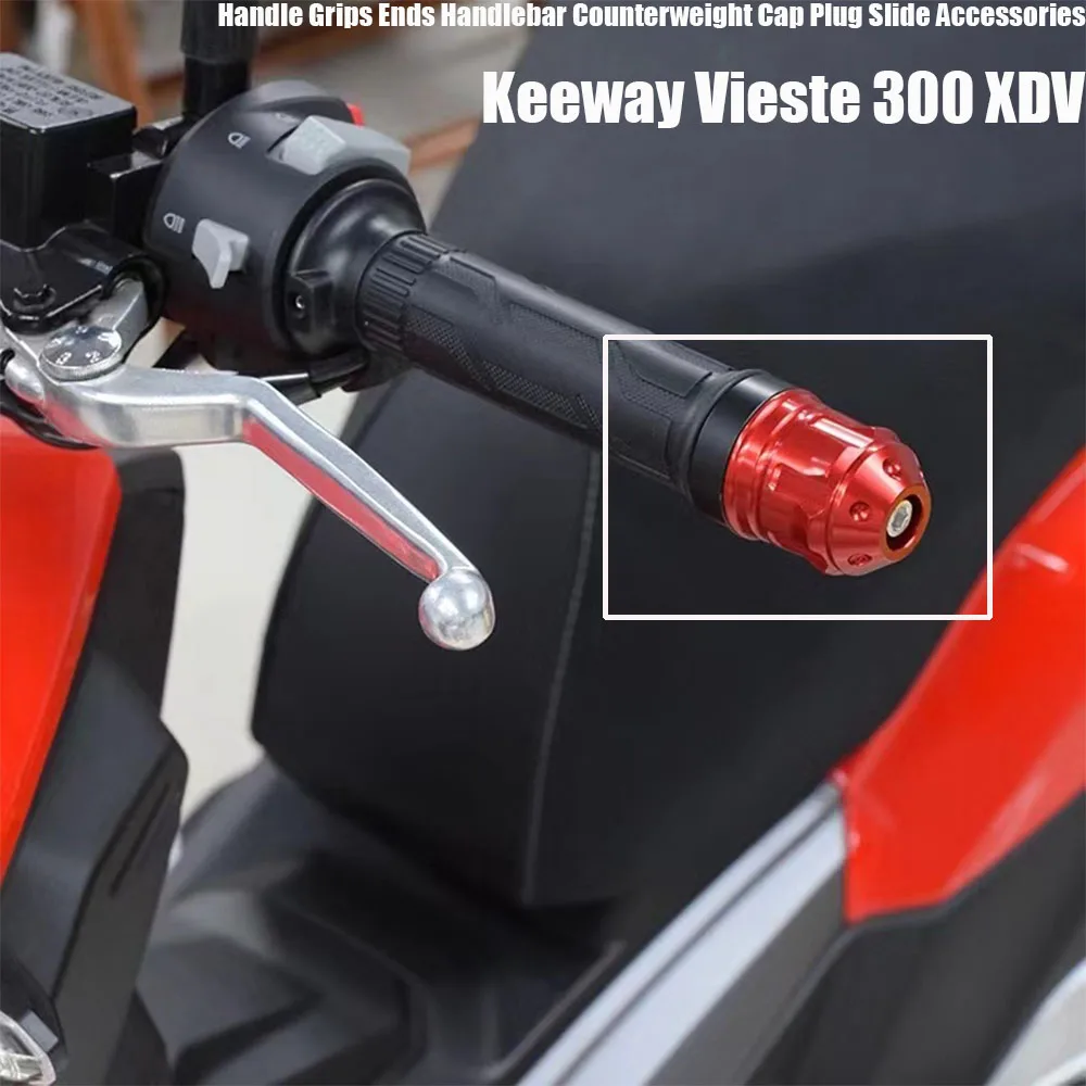 Motorcycle Handle Grips Ends Handlebar Counterweight Cap Plug Slide Accessories For Keeway Vieste 300 XDV