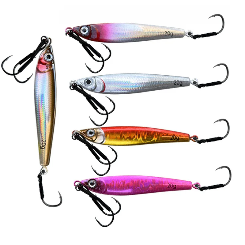 New Artificial Fishing Jig Baits 3D Eyes Metal Jig Jigging Lure Fishing Jig Lures Slow Jig 15g 20g  Fishing Tackle