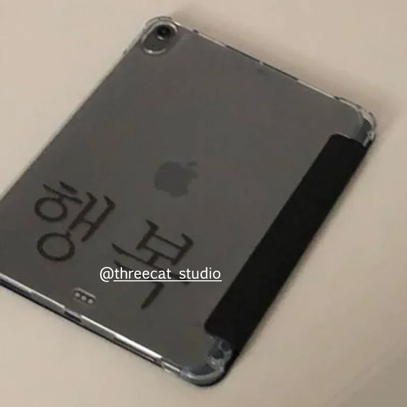 Black Red Korean ins Y2K Girl Tablet Case For iPad Pro 11 13 M2 M4 M3 10.2 5/6th 7/8/9/10/11th Mini 6 7 Air 3 4 5 6 Stand Cover