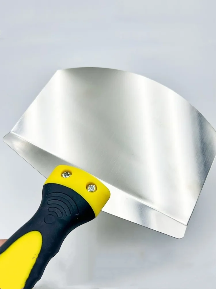 Edelstahl Spachtel Wand Farbe Gips Kelle Arc Asche Schaufel Farbe Feed Füllung Schaber Klinge Spachtel Bau Werkzeuge – Detail 4