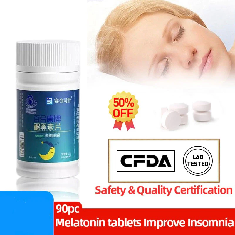 Sleeping Pills Strength Melatonin Help Improve Sleep Night Time Promotes Relaxation Health Aid Fast Dissolve Dietary Supplement