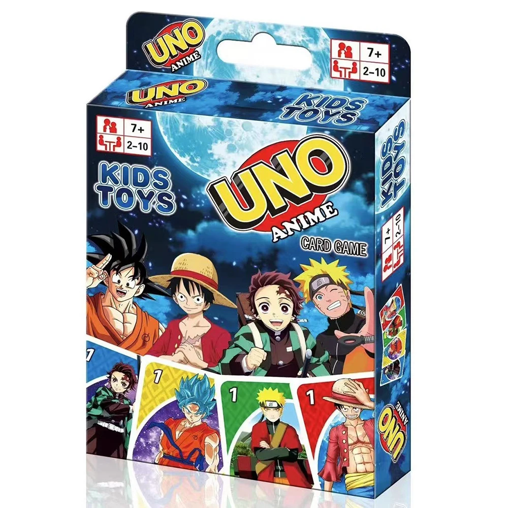 UNO FLIP! ONE PIECE NARUTO Board Game Anime Cartoon Figure Pattern Family Funny Entertainment uno Cards Games Christmas Gifts