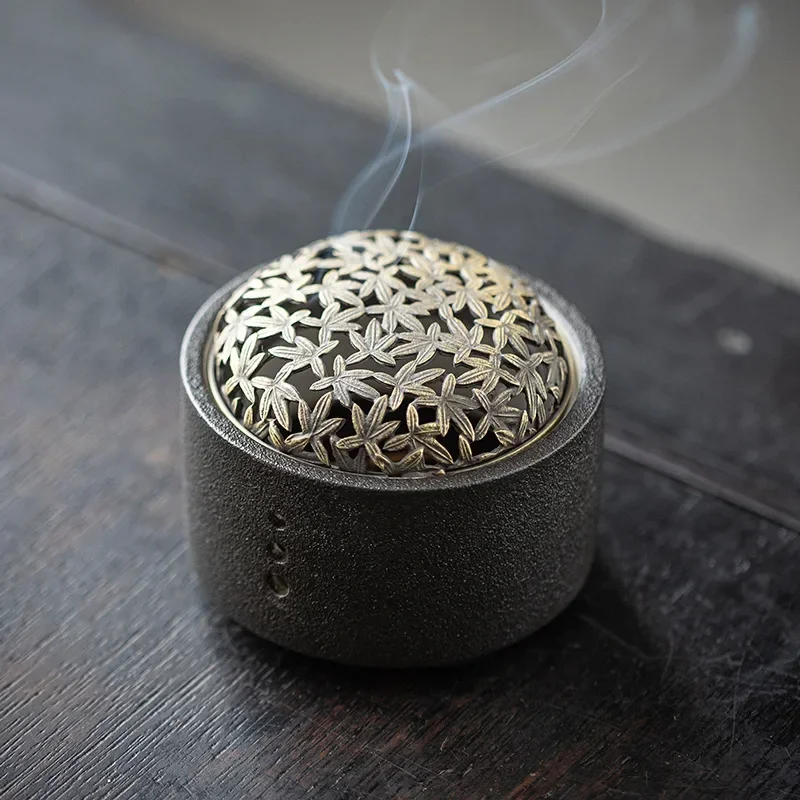 Ceramic Incense Burner, Zen Inspired Retro Stove, Home Decoration, Ashtray, Desktop Decoration, Mesh Cover, Incense Board view 4