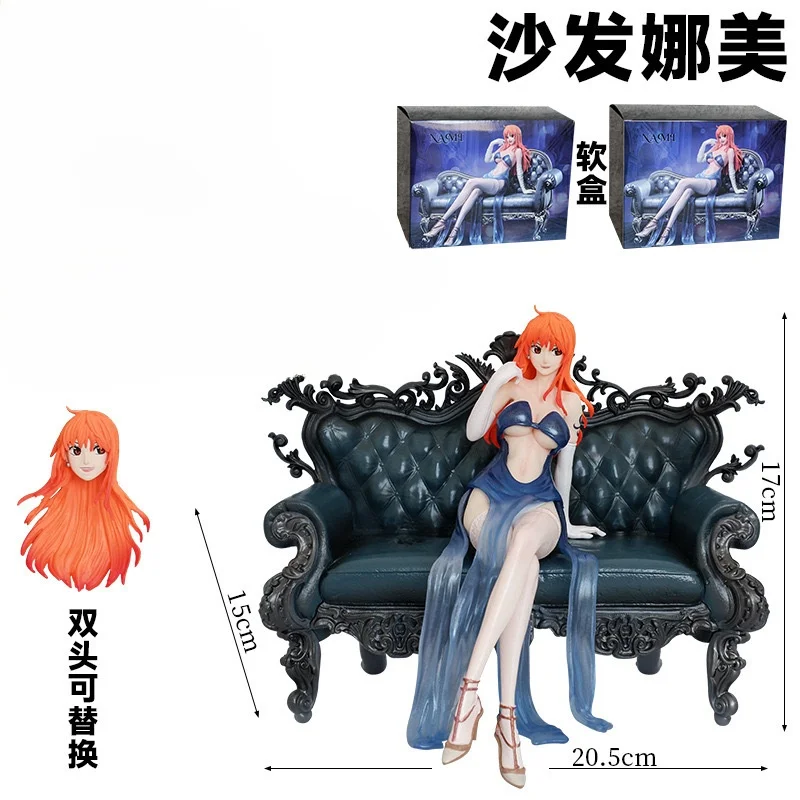 One Piece Anime Girl Figures, Sofa, Nami Boa Hancock, Butter Model Figurine, Gift Accessrespiration, New Toys for Kids, ThDPSeries