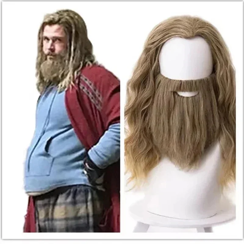 Super hero Thor cosplay wig Thor costume cosplay beard wig Halloween canrival party wigs Anime Cosplay