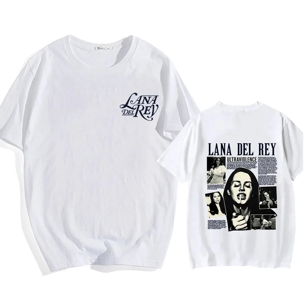 Lana Del Rey Singer Printing T-shirt Short Sleeve Cotton Soft Tee-shirt Spring Summer Casual for Women Tshirts Camisas 61513