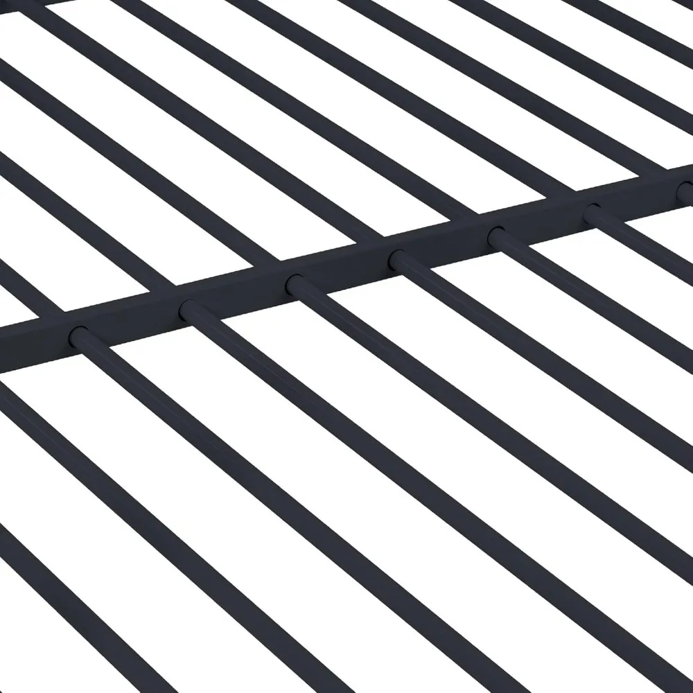 سرير معدني بطابقين كامل مع درابزين، إطار سرير، أسرة بطابقين للنوم، غرفة النوم، غرفة الضيوف، شرائح معدنية شديدة التحمل، خالية من الضوضاء