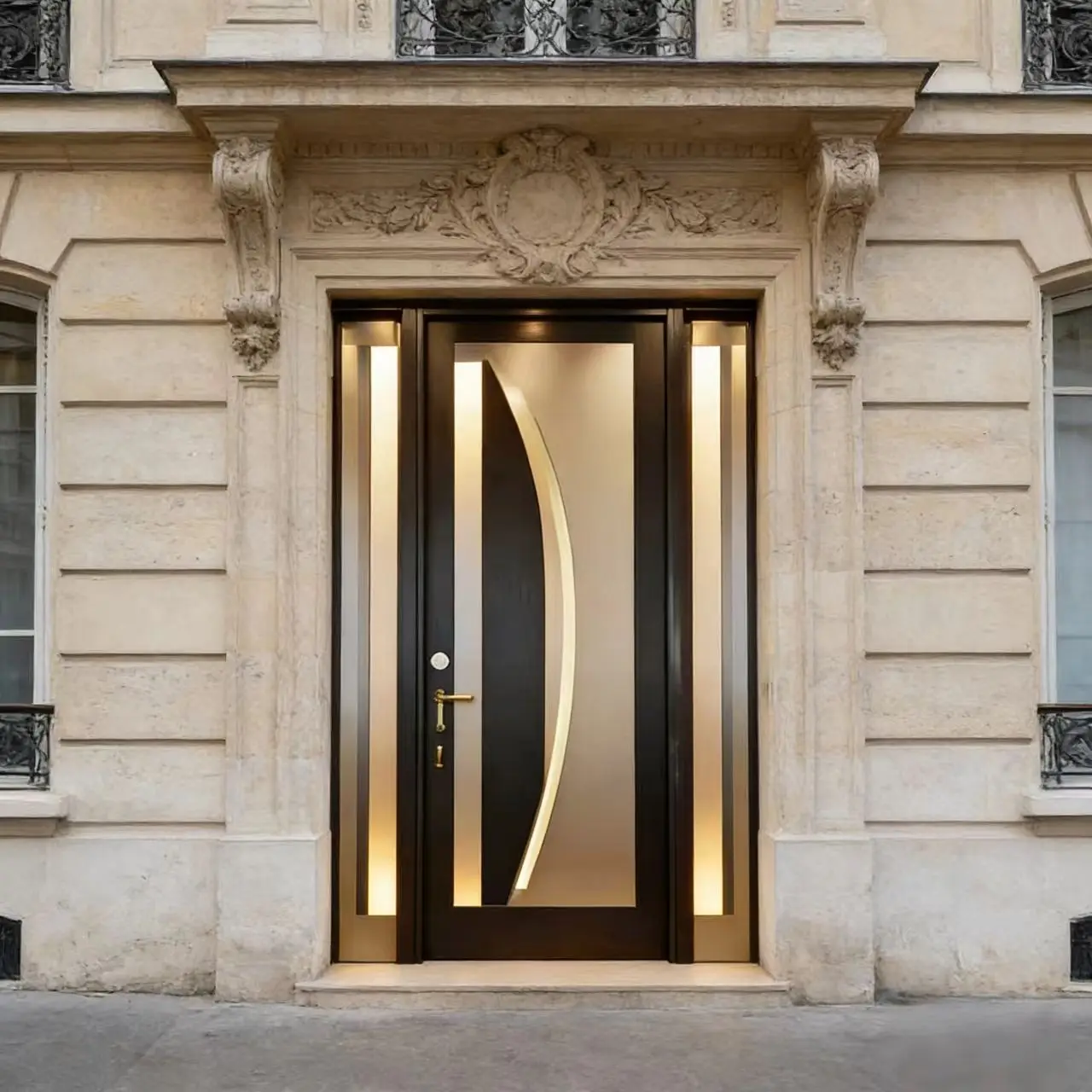 Customization Heavy Duty Aluminum Alloy Thermal Insulated Stainless Steel Pivot Door For Commercial Use