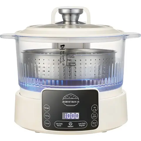 Low Carb Rice Cooker Multifunction Smart Rice Cooker with 4H Keep Warm Digital Display Timer Reservation Function for Cooking S
