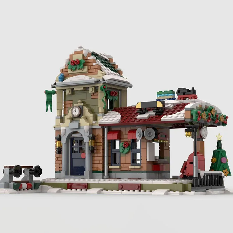 

MOC building block toys - Christmas street scene model ornaments for creative assembly - perfect holiday gifts for all enthusias