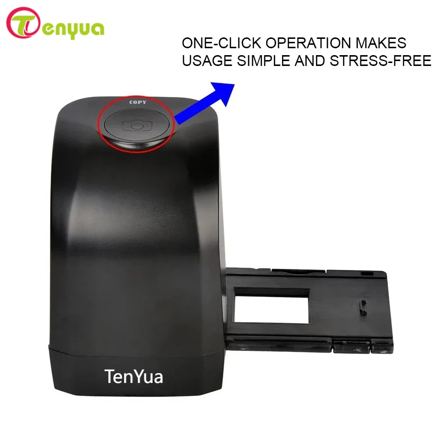 Escáner de película digital con CMOS de 8 megapíxeles, convierte diapositiva negativa y película a foto digital, compatible con MAC/Windows XP/Vista/7/8/10