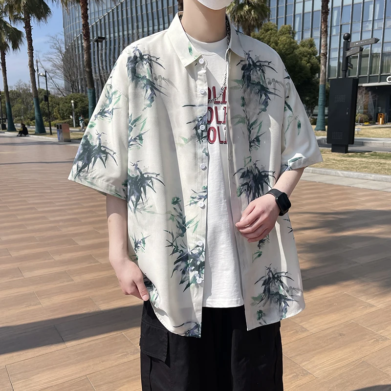 

Stylish Men's Summer Short Sleeve Hawaiian Shirt | Tropical Floral Print | Breezy & Lightweight | 2025 Fashion Casual Beachwear