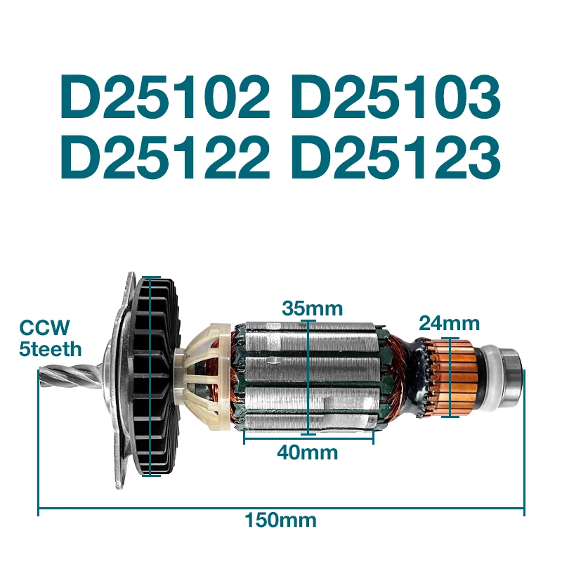 

AC220-240V Armature Stator Replacement Parts for Dewalt D25102 D25103 D25122 D25123 Hammer Rotor Anchor Coil Accessories