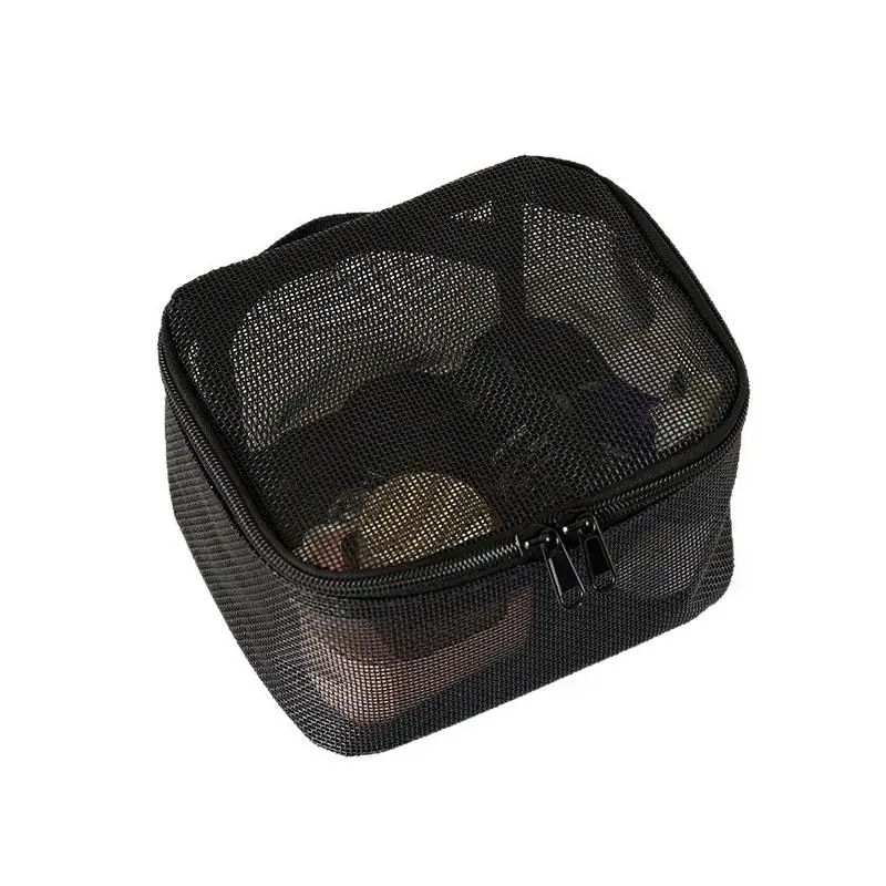 1 Stück tragbare Reise-Lippenstifttasche, Netz-Handtasche, Make-up-Tasche, Kosmetik-Aufbewahrungstasche, Kulturbeutel, transparente Strandtasche – Detail 5