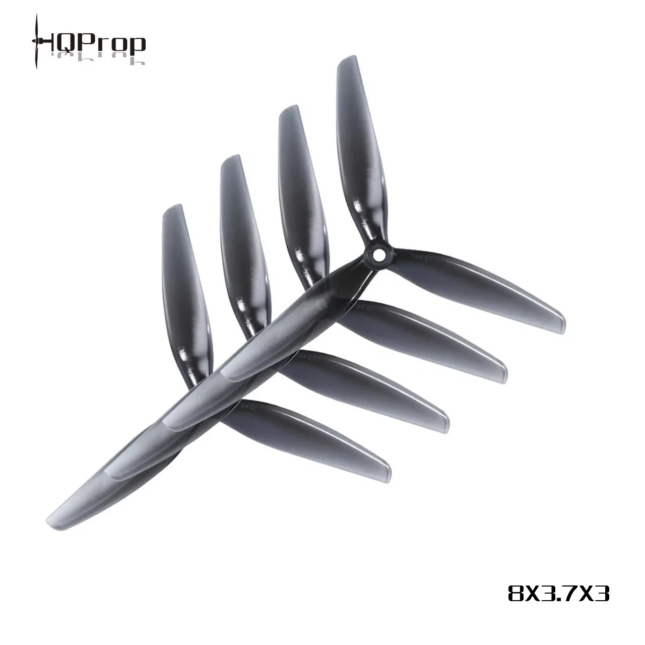 HQprop 8x3.7x3 1/2/3/4 Pairs 8-inch Propeller Shaft Suitable for 8-inch Multirotors Suitable for FPV Racing Drones
