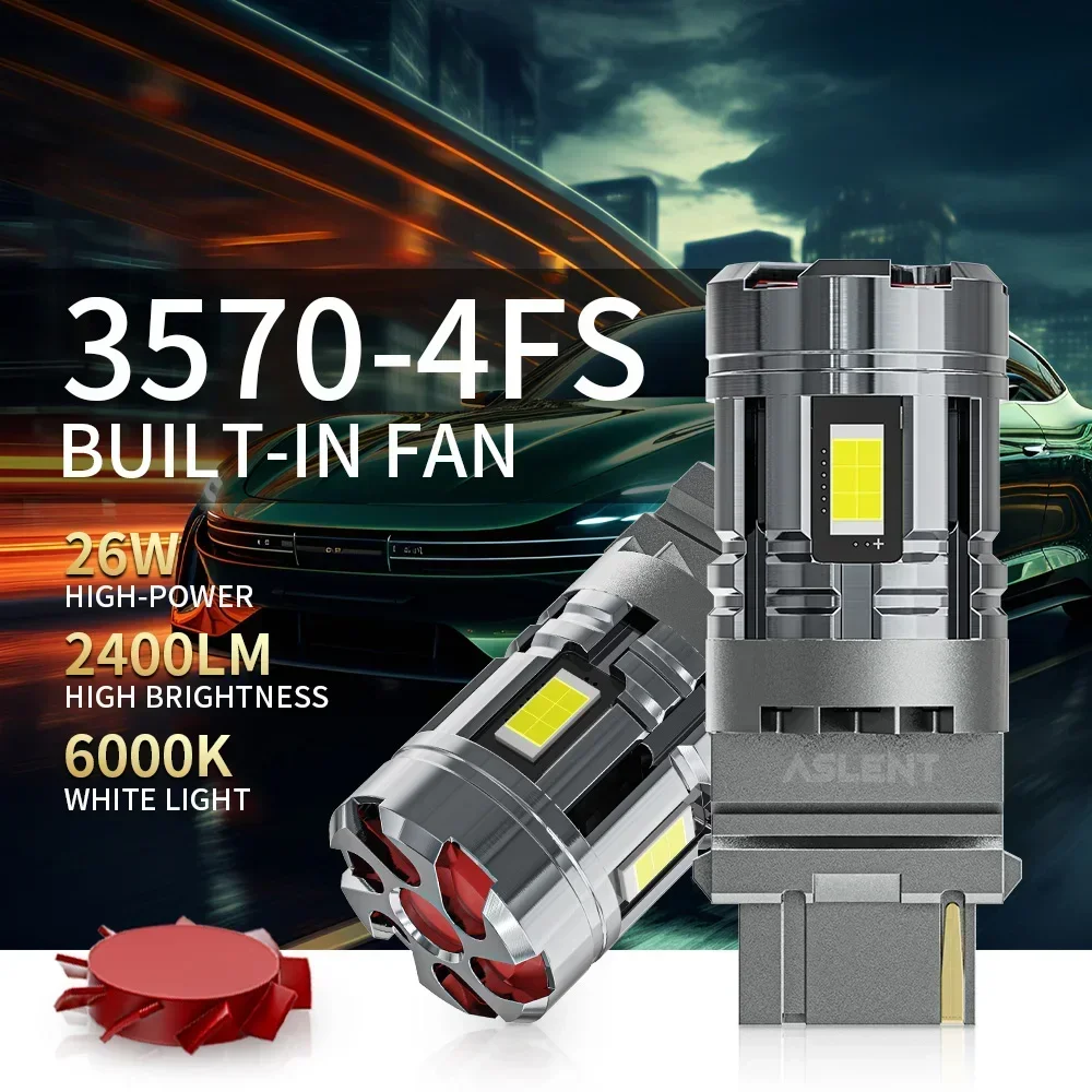 2x7443 W21/5W T20 7440 W21W WY21W LED P21W PY21W P21/5W 1156 3156 3157 รถ Canbus พัดลมเลี้ยวสัญญาณเบรคย้อนกลับไฟ