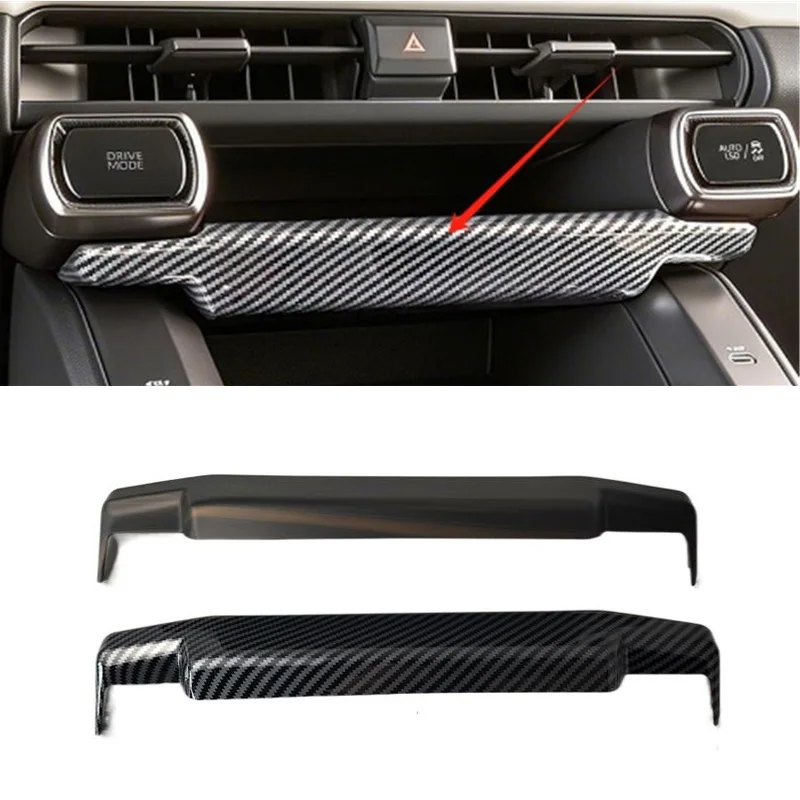 1PC ABS Material Carbon Fiber Grain Or Wooden For 2026 Toyota RAV4 MK6 Central air conditioner outlet below decorative cover