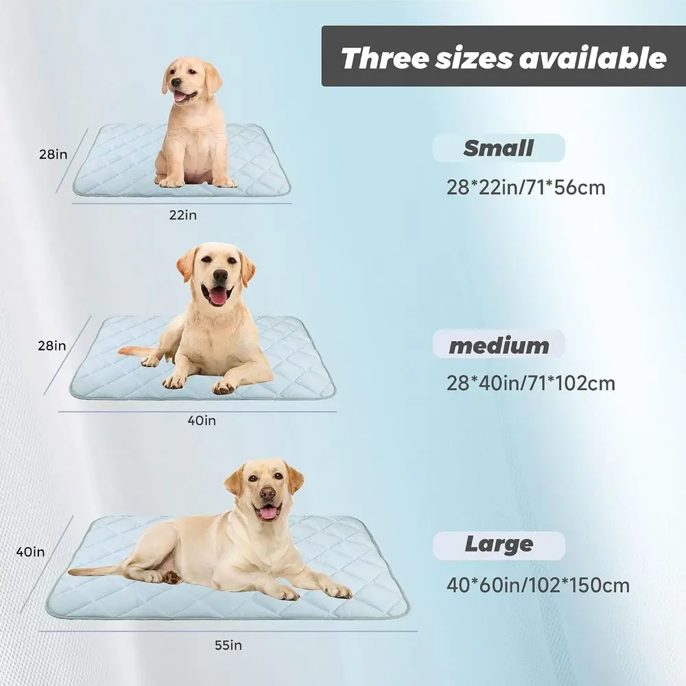 Dog Cooling Mat, Pet Washable Non-Toxic Cooling Pads for Dogs Cats, Small, Gray, Suitable for Indoor & Outdoor Use
