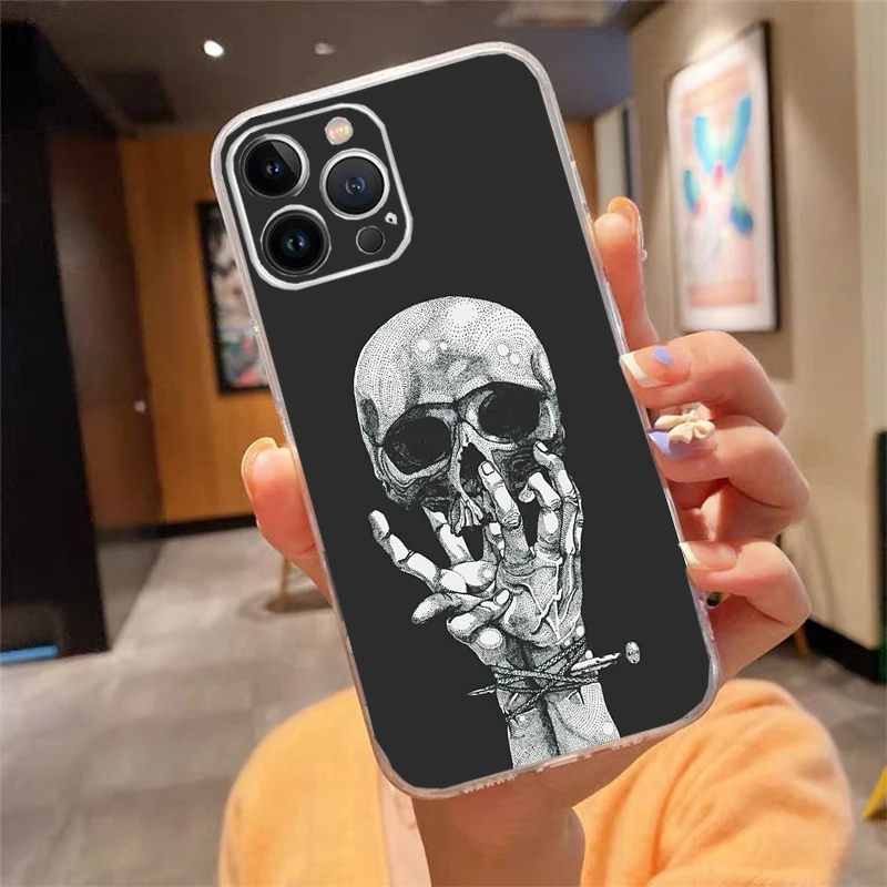 

Phone Case For iphone 17 16 Pro Max 17 Air 15 14 13 Pro Max 15 16 Pro 15Plus Skull