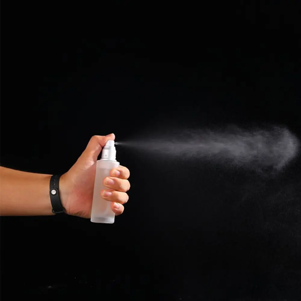 Glasflasche, tragbar, für Reisen, Comestic, mattierter Behälter, Lotion-Sprühflasche, nachfüllbare Flaschen