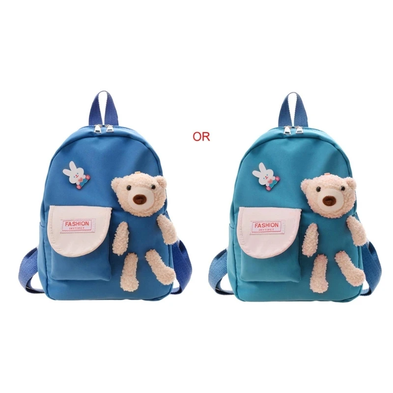 Urso desenhos animados brinquedo saco escola para a menina bonito crianças jardim infância mochilas crianças meninas