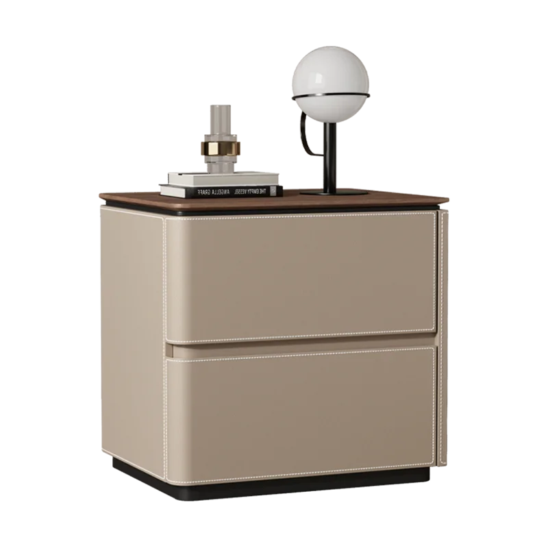 

Solid wood wrapping modern simple bedside table
