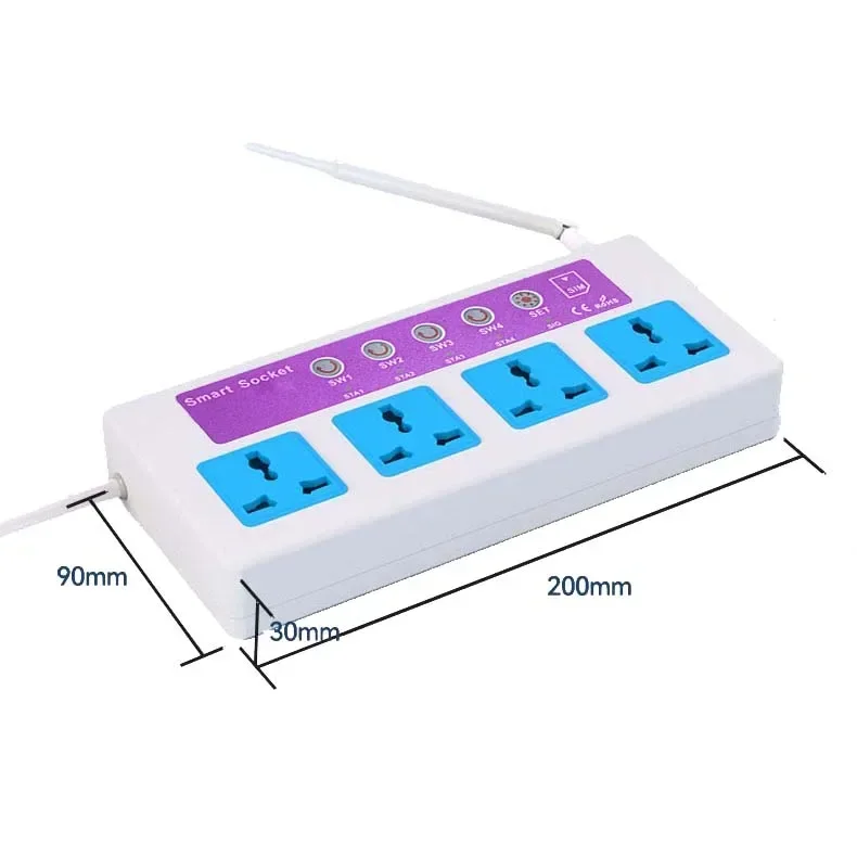 GSM SMS умная розетка 4G LTE умный выключатель питания розетка сигнализация сбоя питания интеллектуальная электронная розетка с контролем температуры