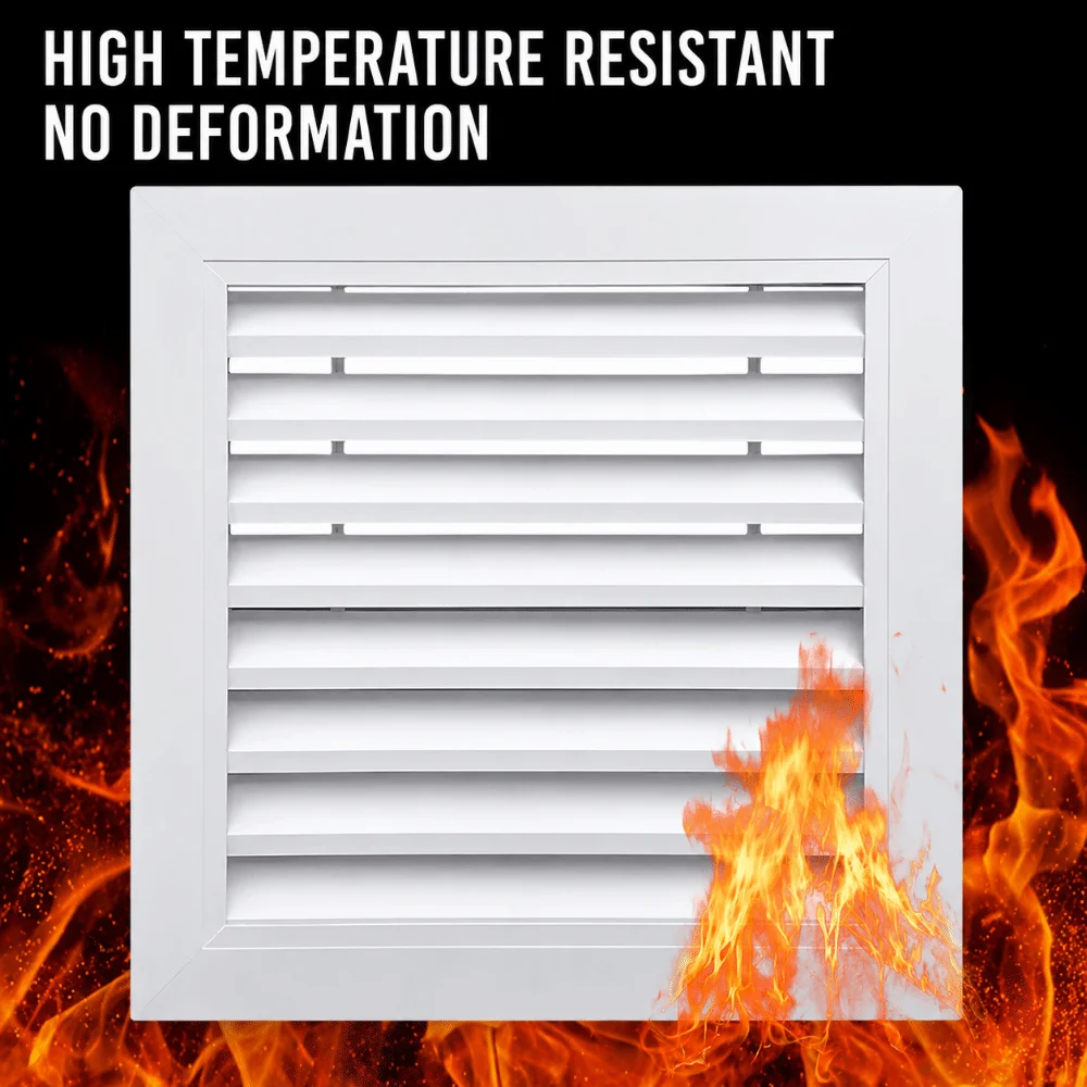 New Aluminum Alloy Air Vent Grille White Square Gable Vent Return Air Grill Exterior Walls