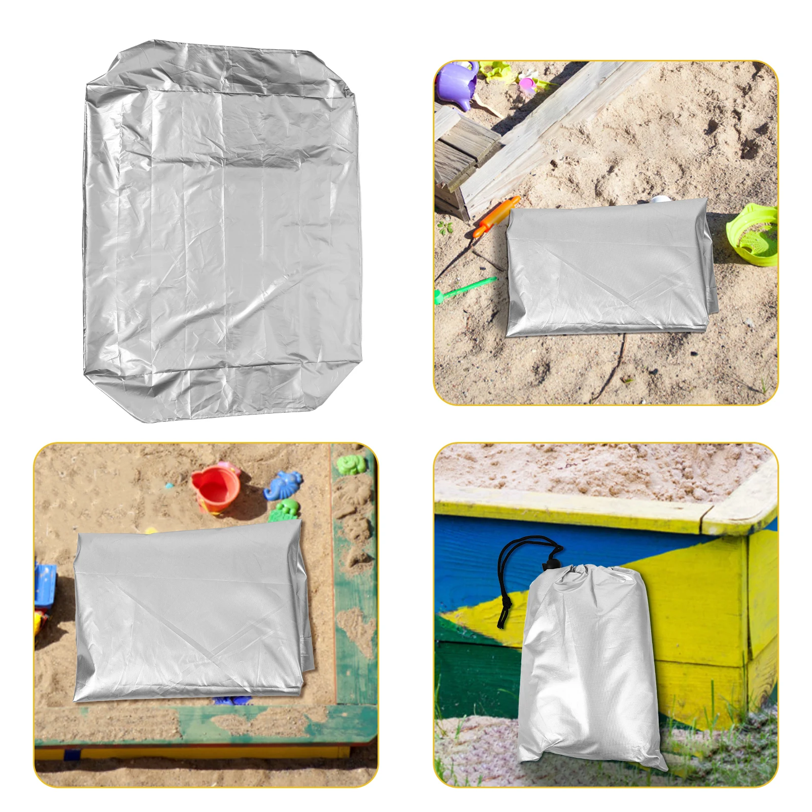 Sandbox Protector Waterproof Oxford Cloth Pool Cover With Drawstring Reusable Protective Cap For Outdoor Garden