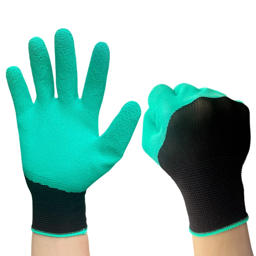 

4Pairs Latex Material Gardening Gloves Prick-proof Design Permeable Fabric Permeable Gloves Comfortable Protective Layer
