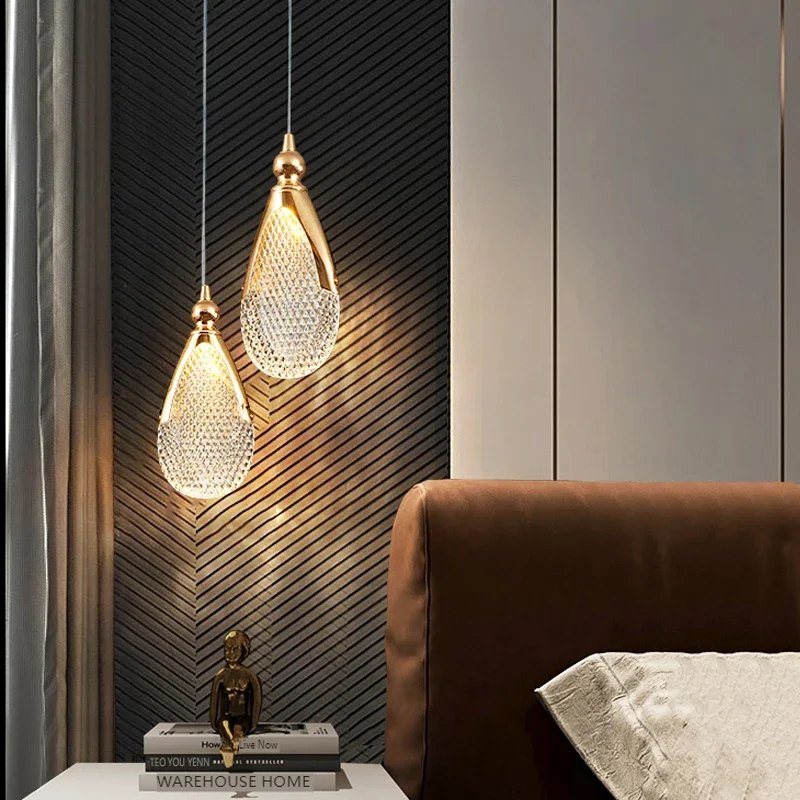 

Modern Acrylic Pendant Lamp Adjustable Cord Mini Acrylic LED Hanging Light for Kitchen Island Dining Room Bedroom Parlor Bedside