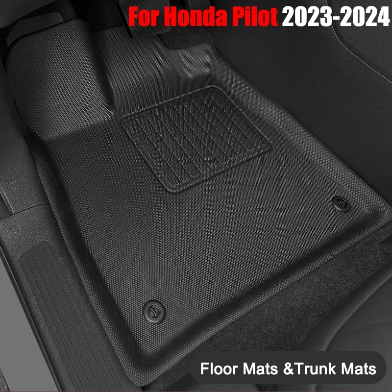 Auto Vloermatten Voor Honda Piloot 2023 2024 Waterdichte Antislip Voetpad Xpe Auto Tapijt Cargo Voering Kofferbak Matten