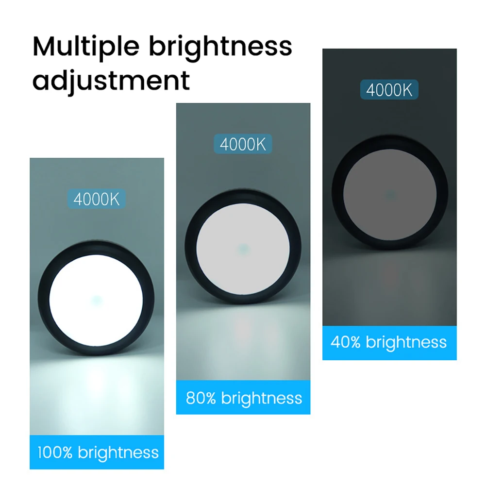 Wall Lights Led Puck Lights With Remote Control 4000K Color Temperature 3 Level Dimming Battery Operated Wall Lights For Toilet