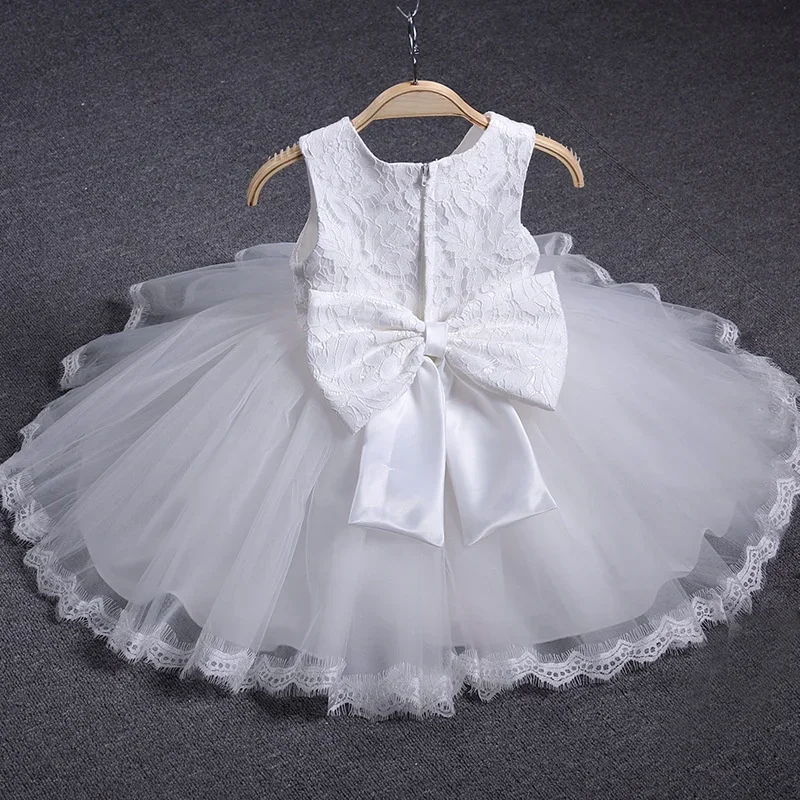 Baby Girl Dress White Christening for 1st Birthday Party Dresses 2024  Infant Princess Ball Gown 0-2Y Newborn New Year Clothings