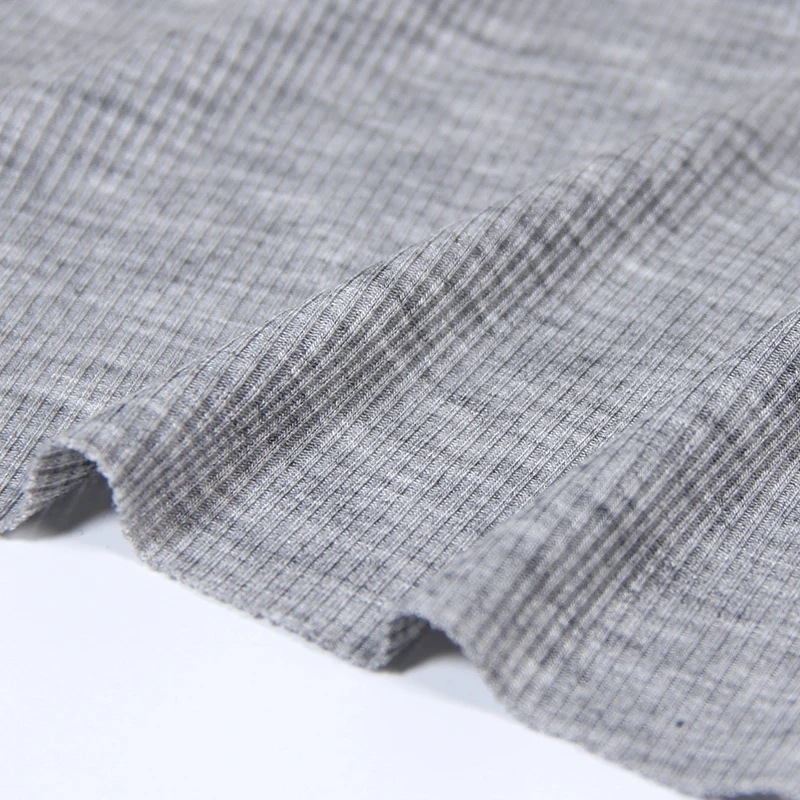 Knitted Thread Fabric Pure Cotton Solid Color Clothing Striped Thin Style Summer Underlay Diy Sewing By The Meter Wholesale