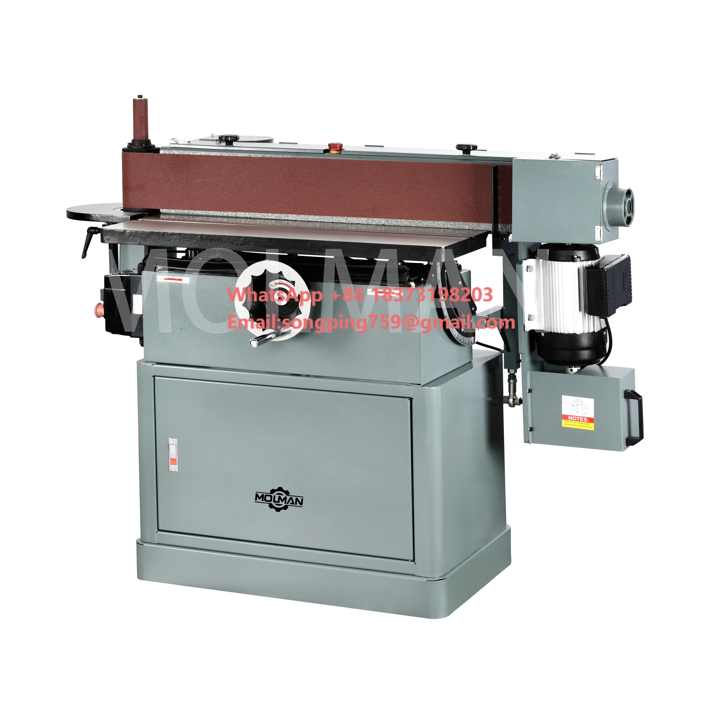 

Промышленный ленточный шлифовальный станок с колонной и осциллирующим шпинделем для обработки металла и дерева, с регулировкой наклона 0-90 градусов