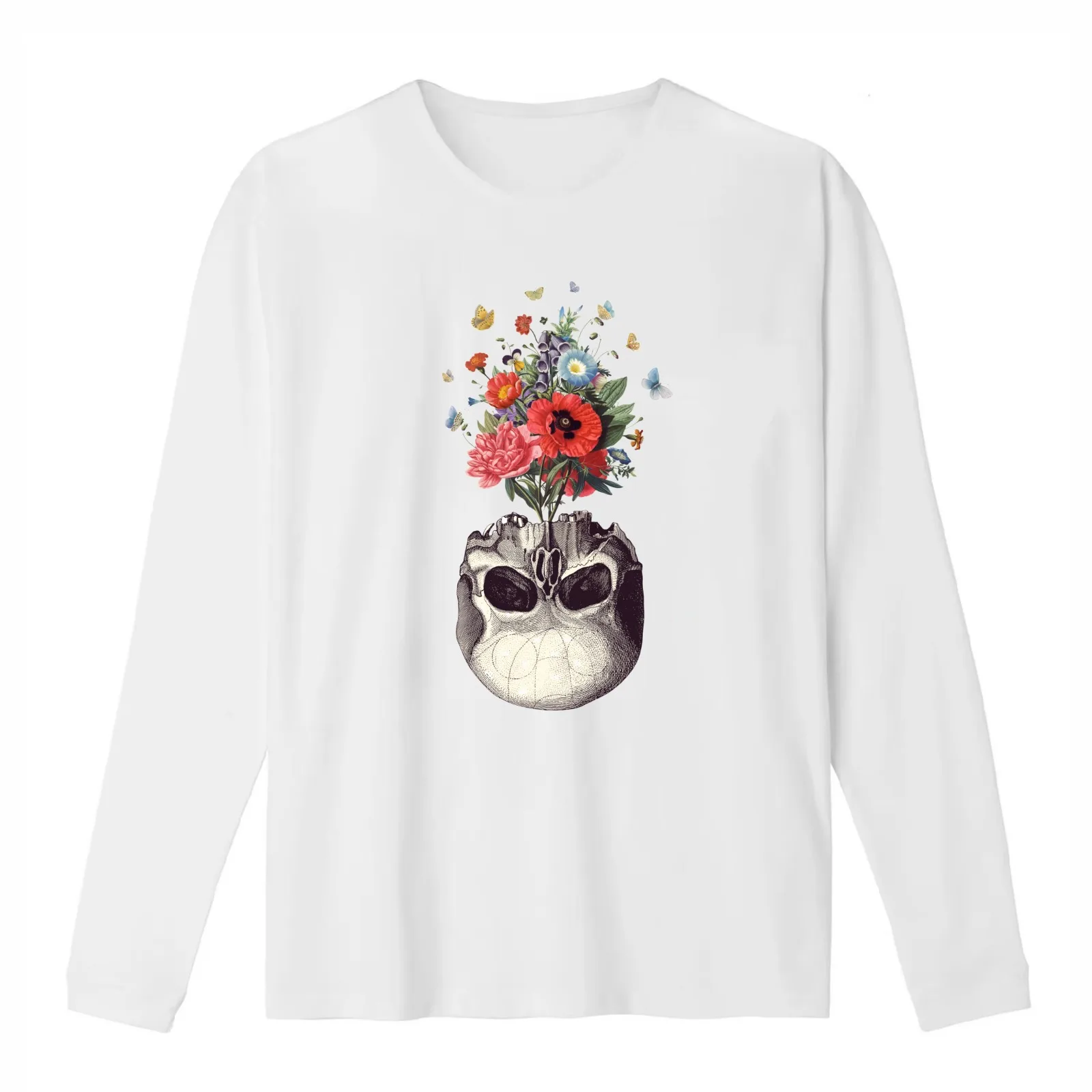 Memento Mori T-Shirt Summer Casual Cotton Tee Oversized Streetwear Tops Vintage Graphic Print Loose Fit Short Sleeve