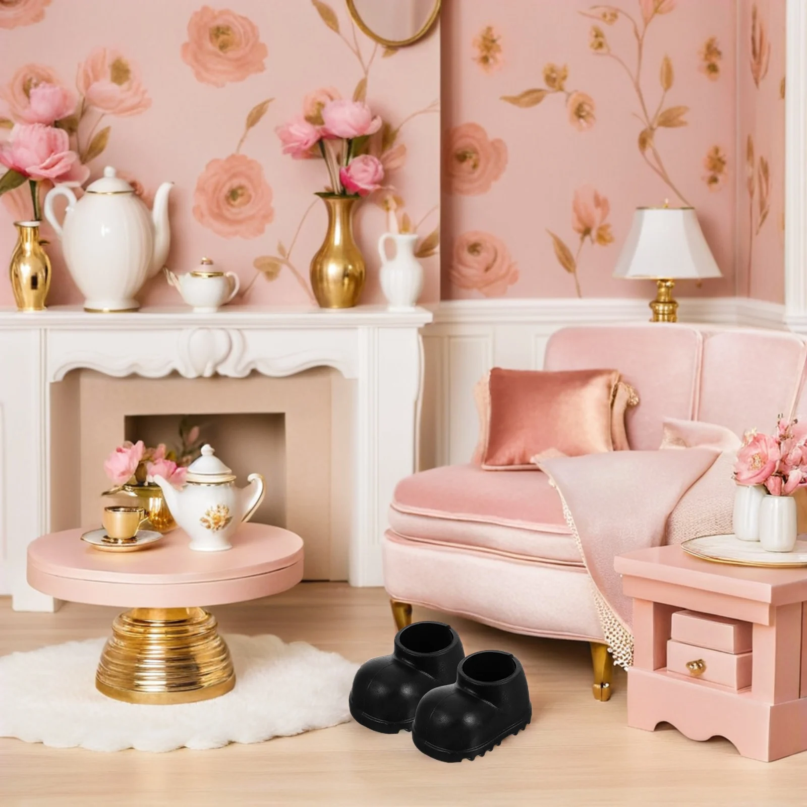 10 個のレインセンチフィットミニチュアプラスチックシューズドレスアップアクセサリーロールプレイハウス装飾ミニシーン小道具