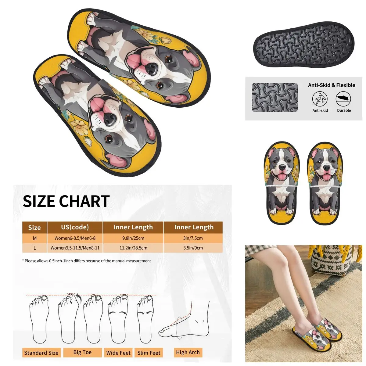 

Non brand,pattern Cute Pets Bulldog Men Women Furry slippers,Cosy pantoufle homme Home slippers