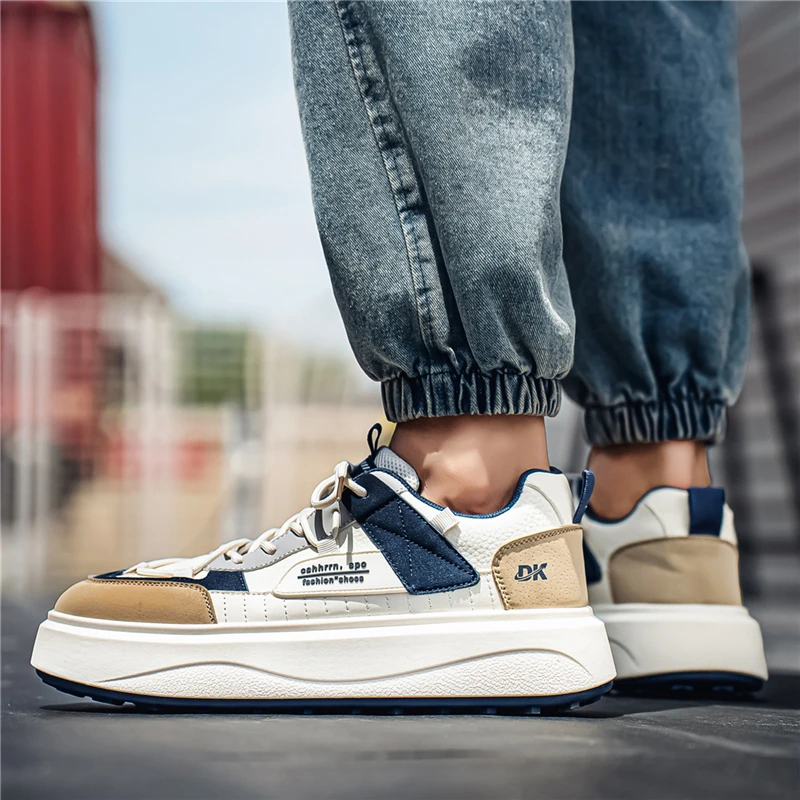 Casual sports shoes, board shoes, wide toe driving shoes, versatile, thick soled, student commuting shoes, trendy