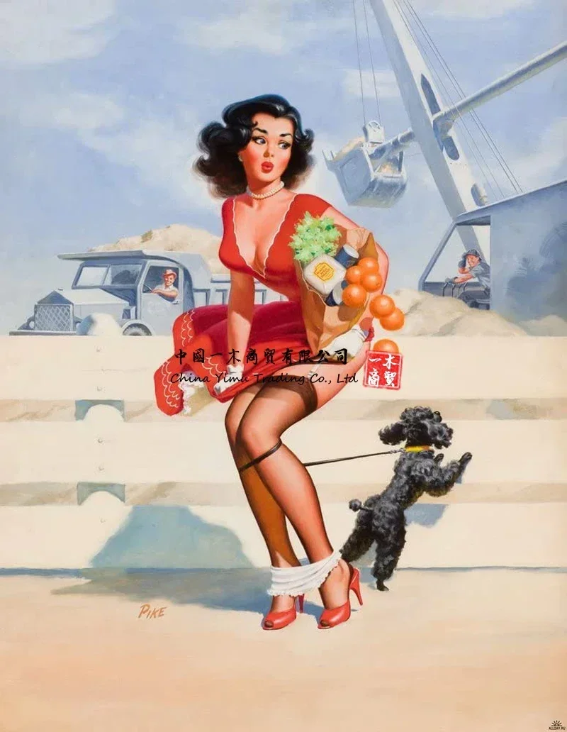 Arts Gil Elvgren Giclee Art Paper Print Art Works Paintings Poster Reproduction Pin Up Girls Sticker Decal